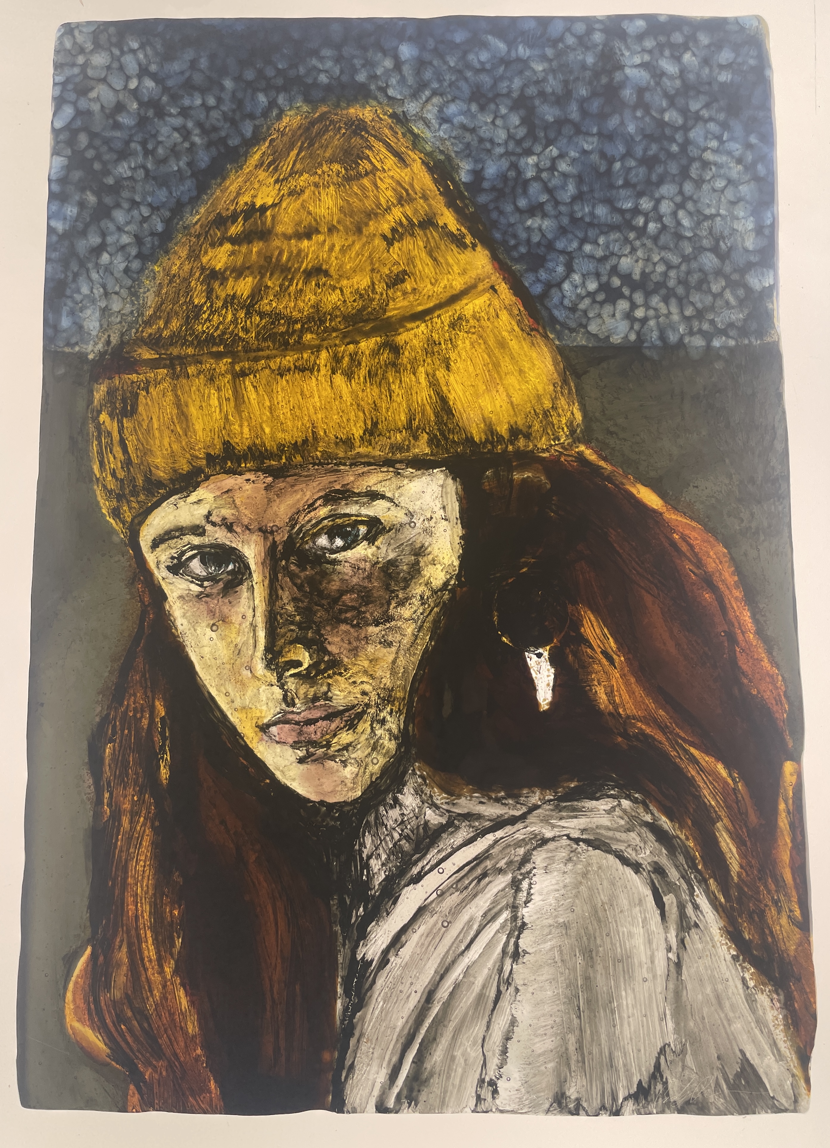Bohemian Woman with Rose Quartz Earring
